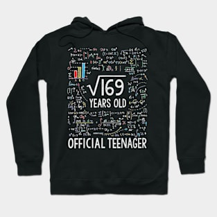 Square Root Of 169 13 Years Old Official Teenager Birthday T-Shirt Hoodie